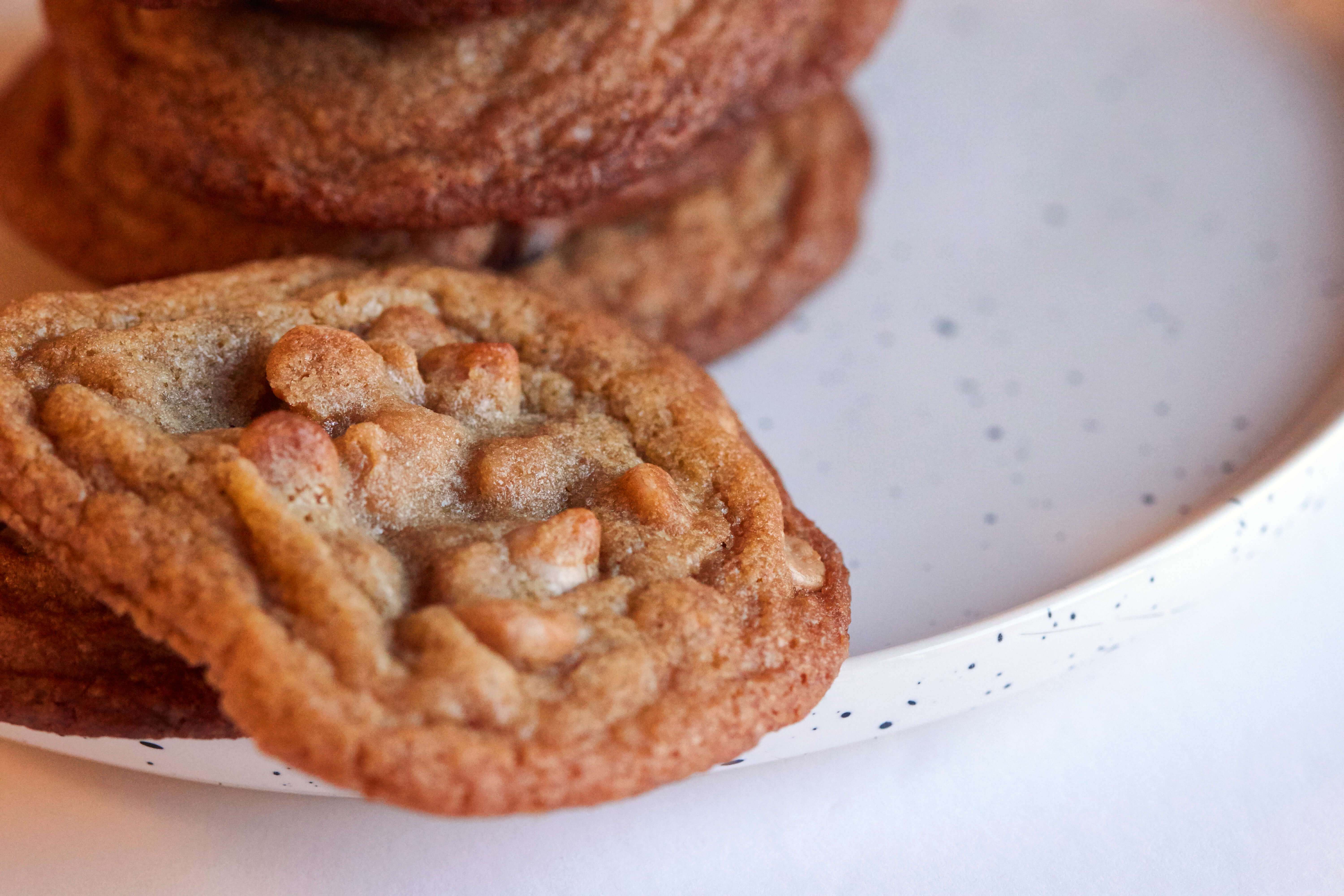 Close up of Peanut infused cookies